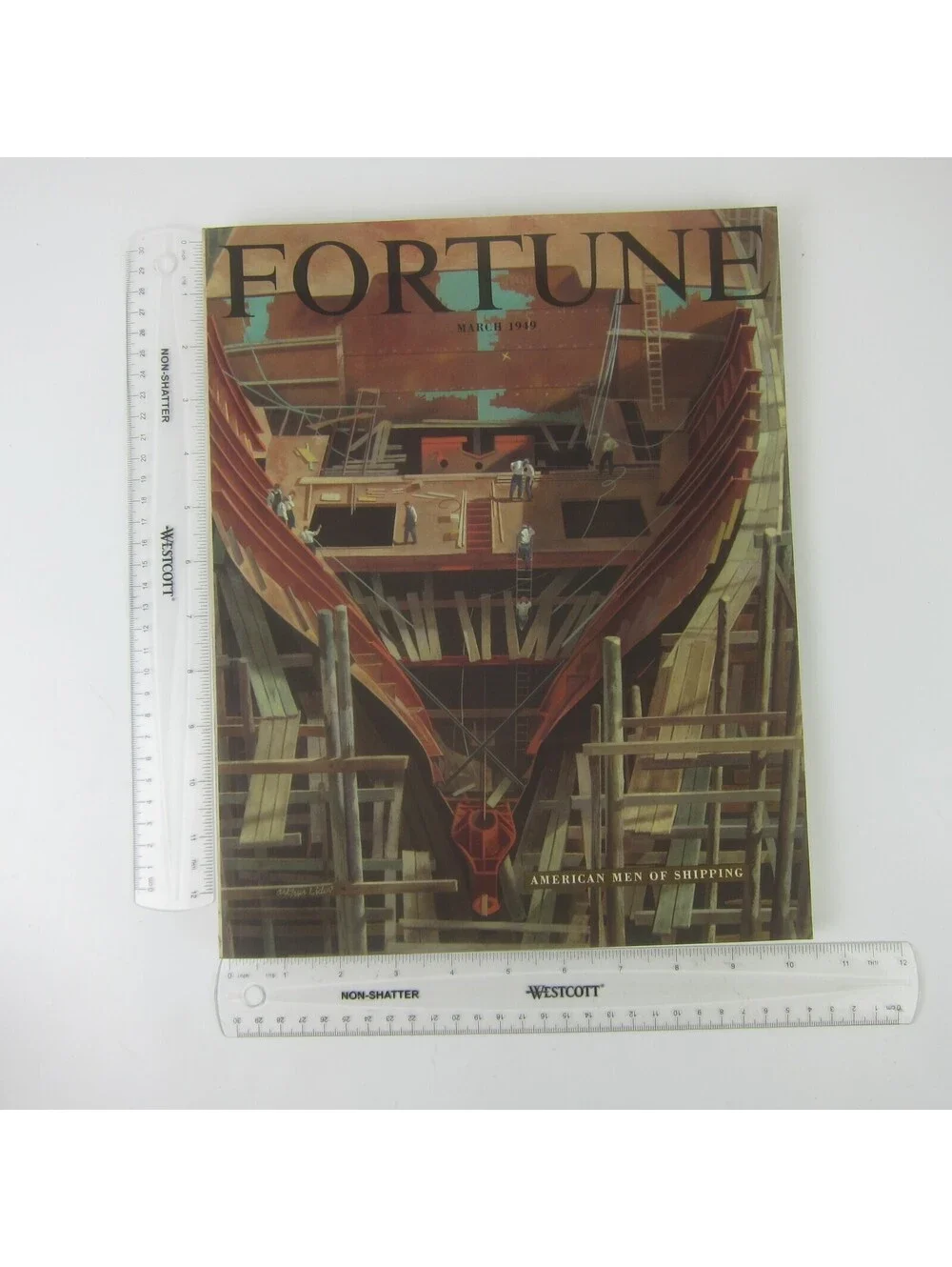 Vintage FORTUNE Magazine March 1949 Arthur Lidov Cover Studebaker Lincoln Ads
